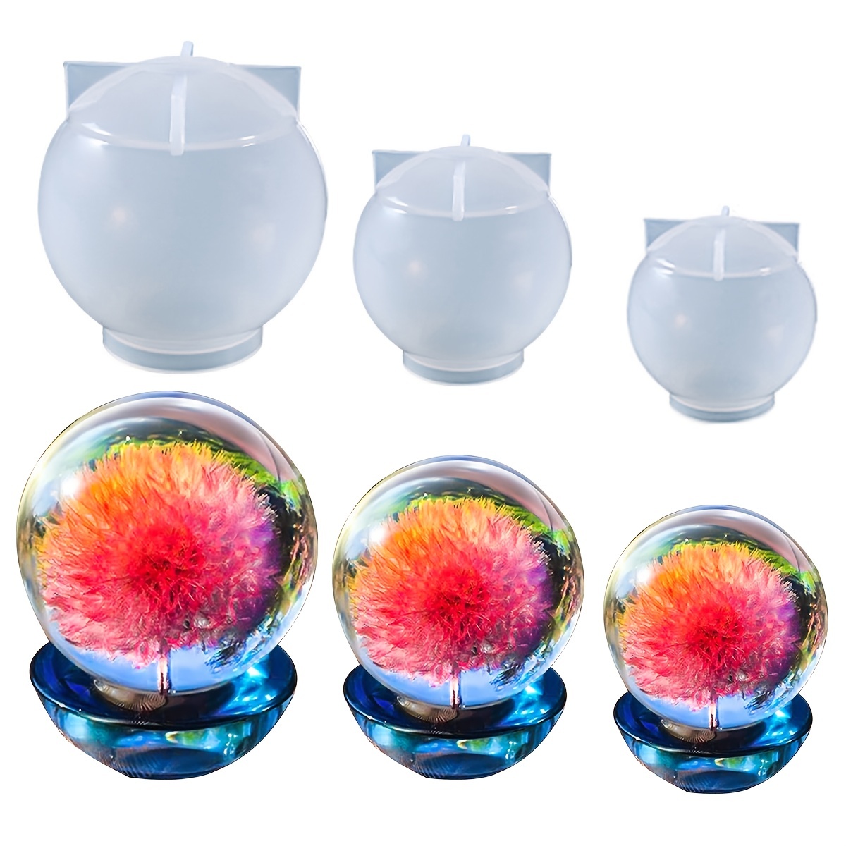 Set of Three 3D Sphere Molds