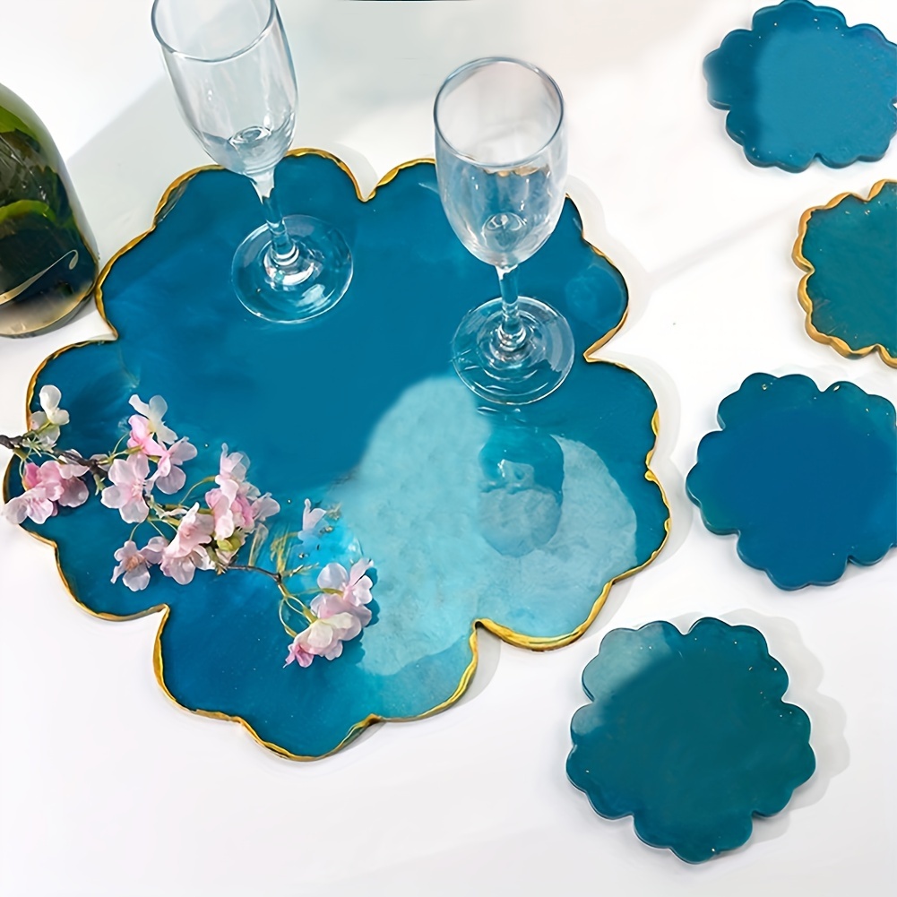 Five-Piece Floral Coaster Mold Set