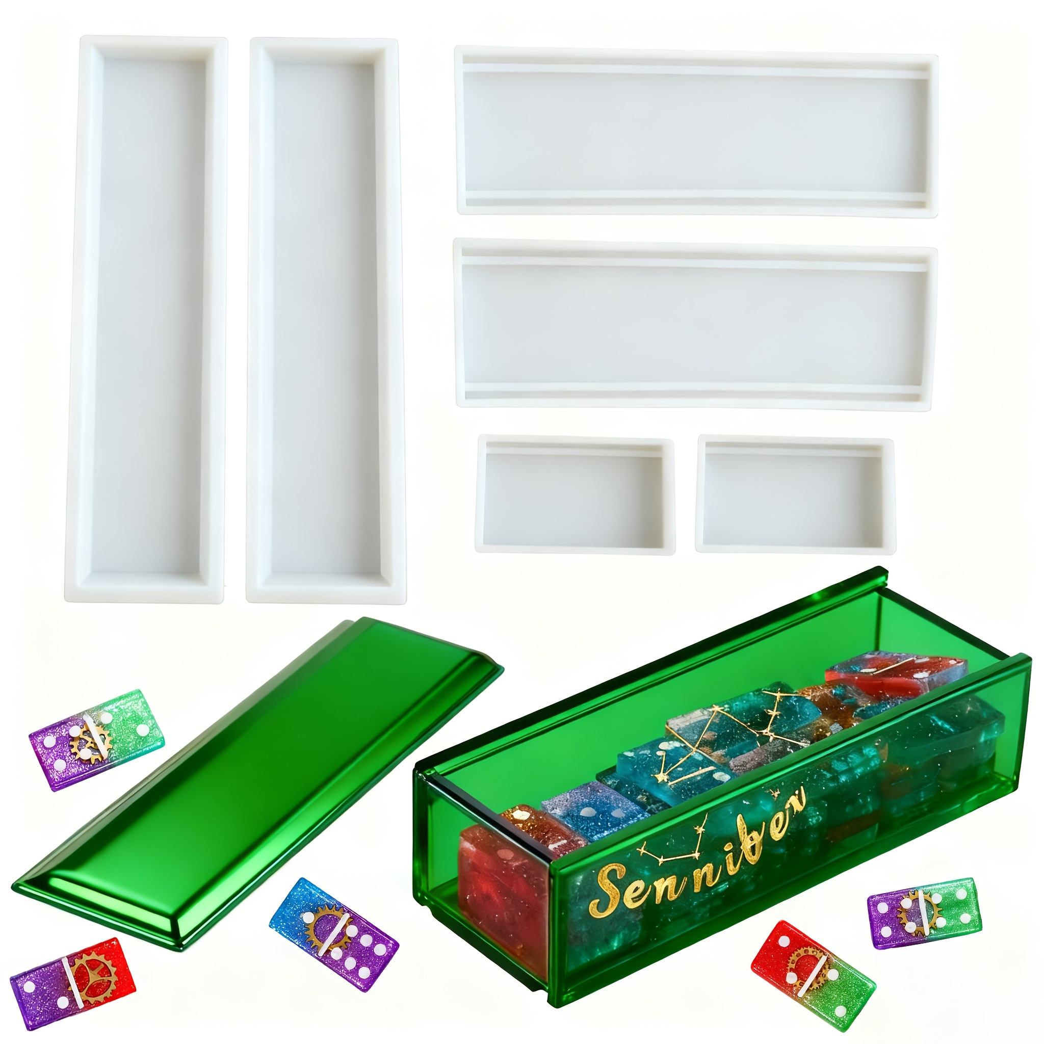 Sliding Domino Box Mold Set