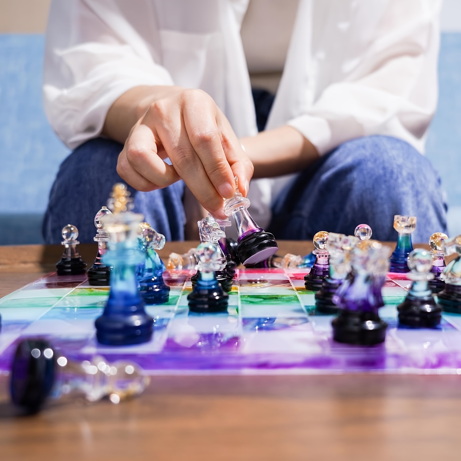 Molde de ajedrez XL de 17 piezas en silicona 3D 2