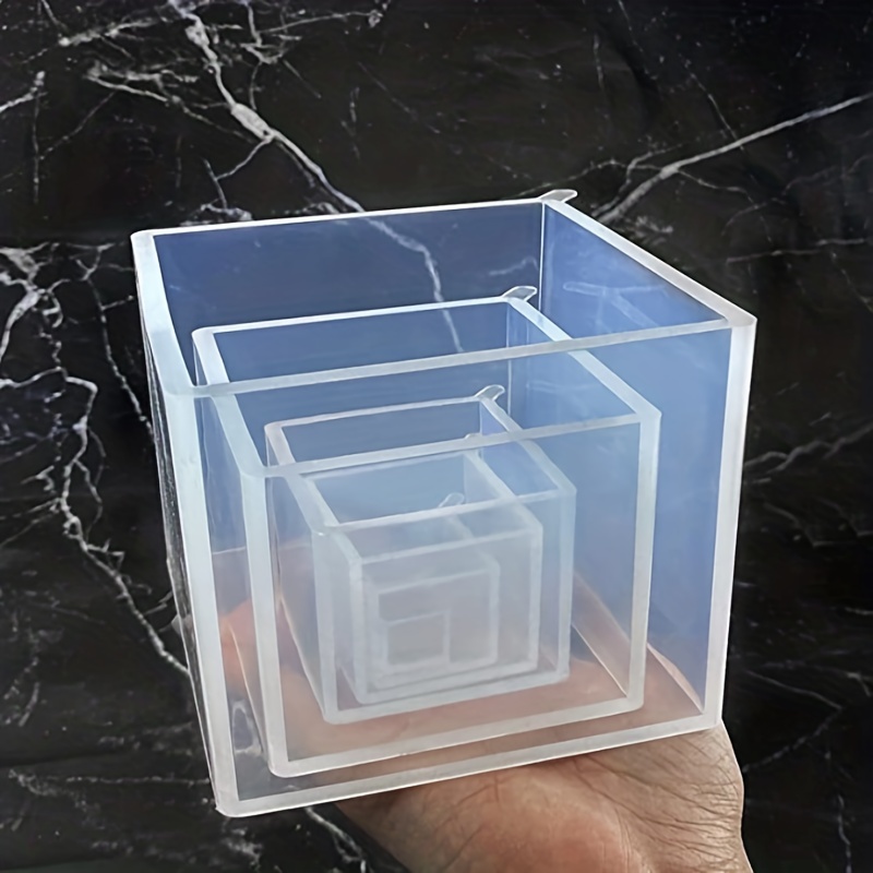 Molde cubo profundo para flores y velas 10