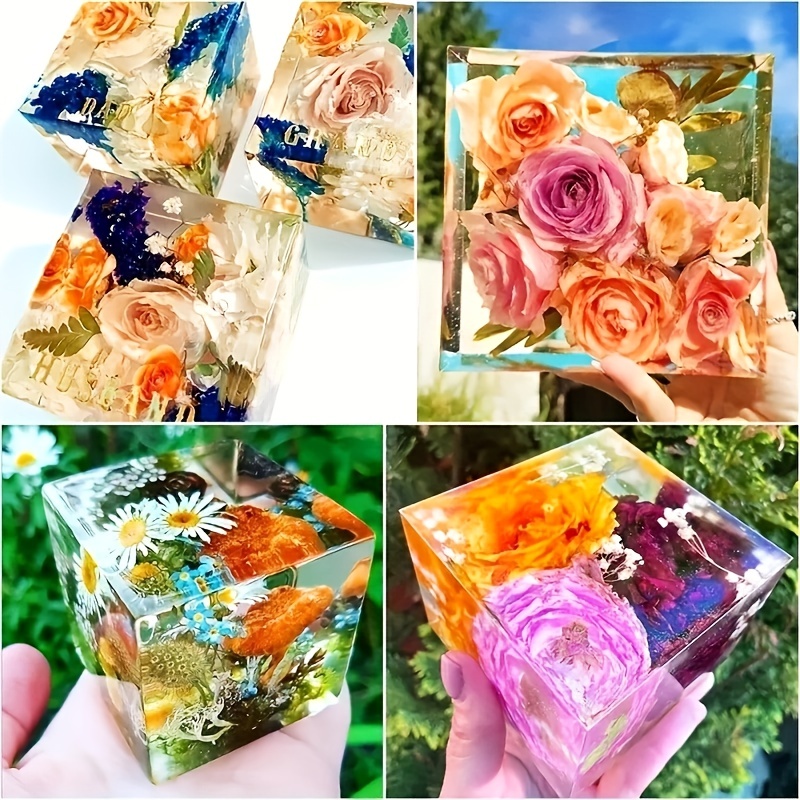 Molde cubo profundo para flores y velas 3