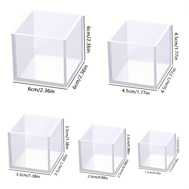 Molde cubo profundo para flores y velas 4