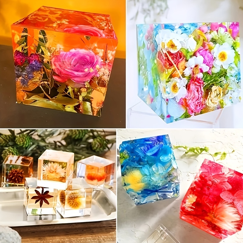Molde cubo profundo para flores y velas 6