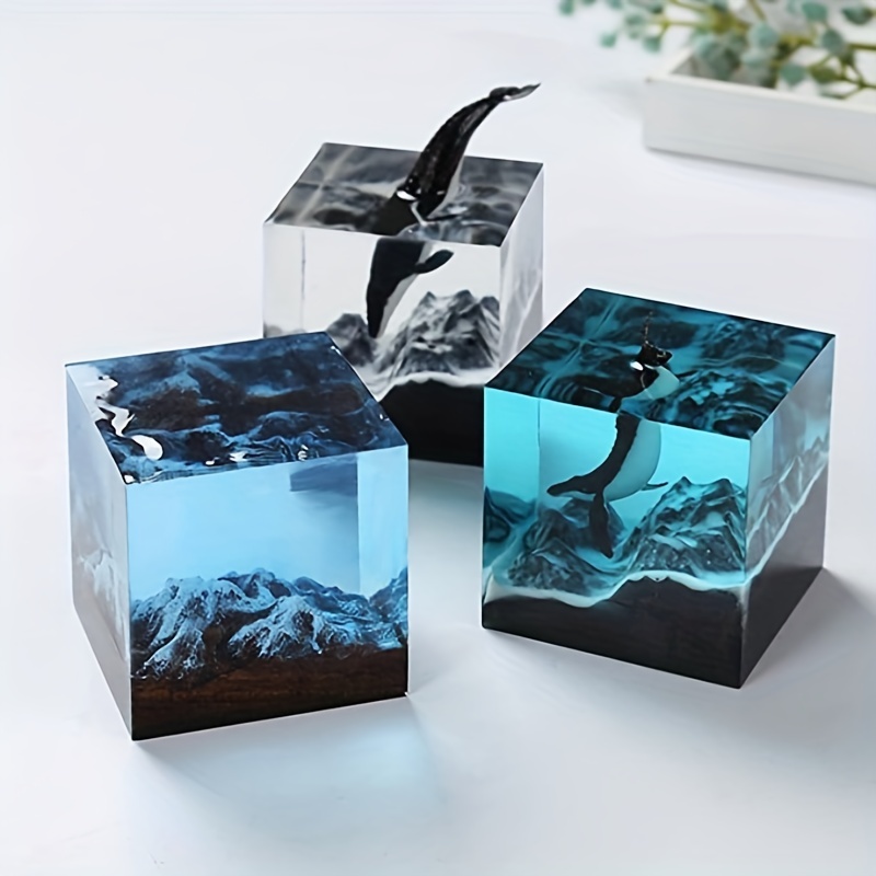Molde cubo profundo para flores y velas 9