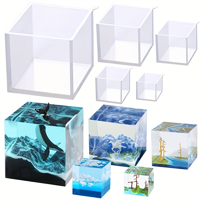 Deep Cube Mold for Flowers and Candles
