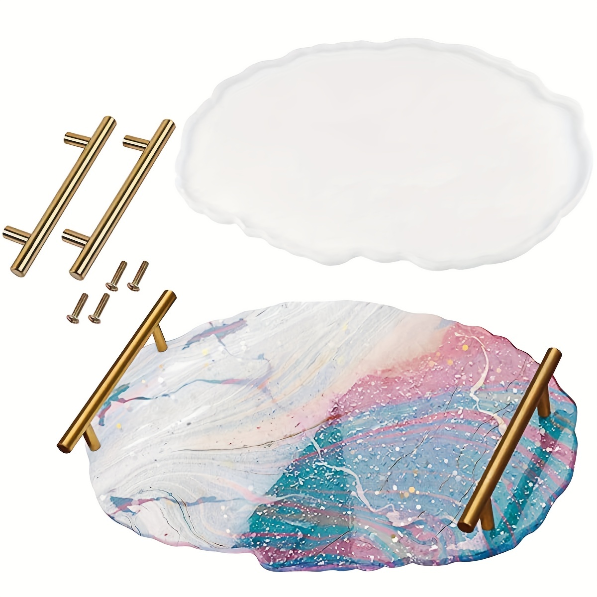 XL Tray Mold with Gold-Tone Handles