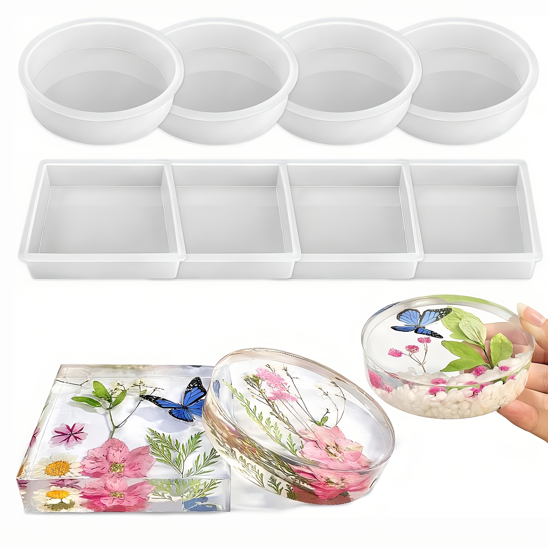 Deep Round and Square Coaster Molds