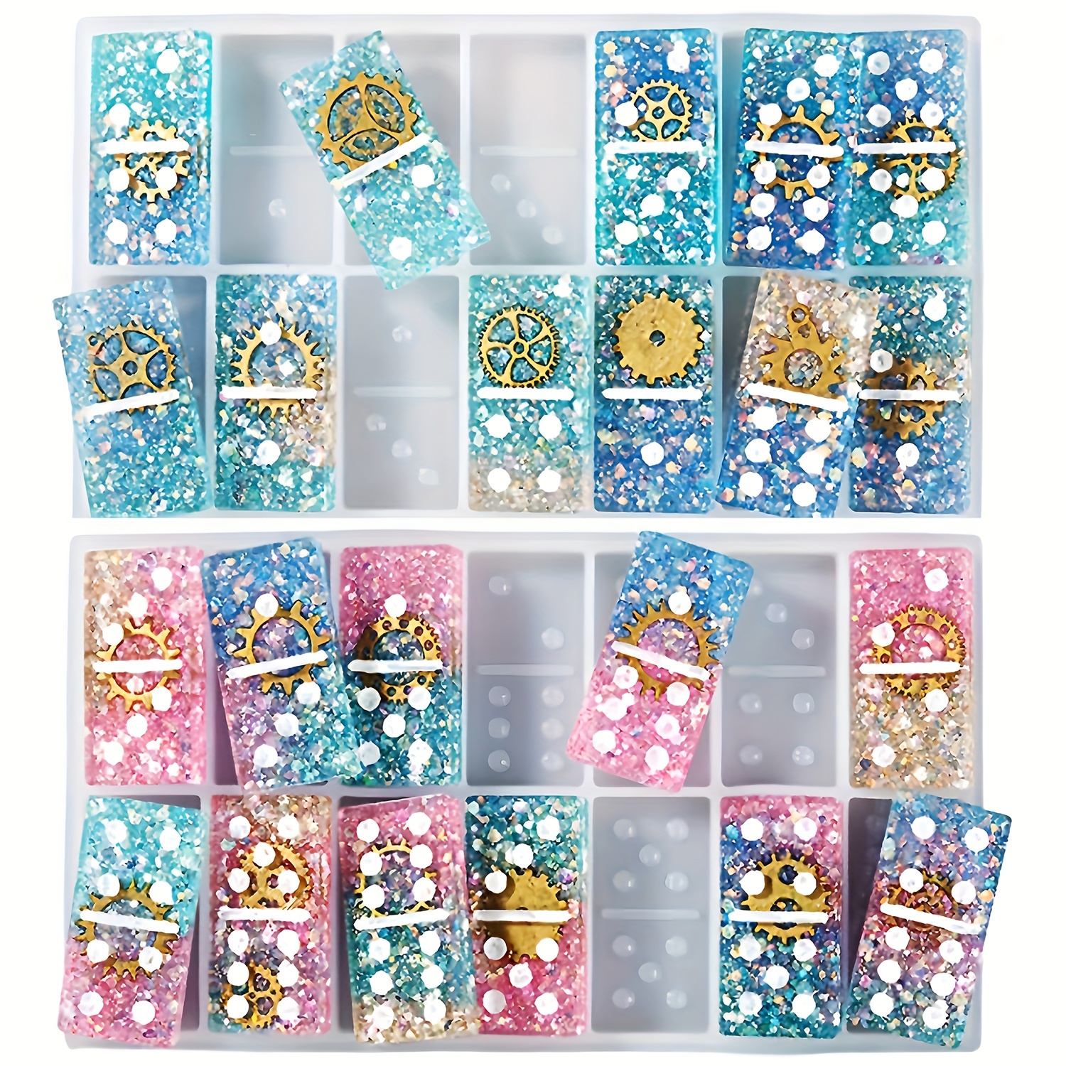 Complete 28-Cavity Domino Mold Set 2