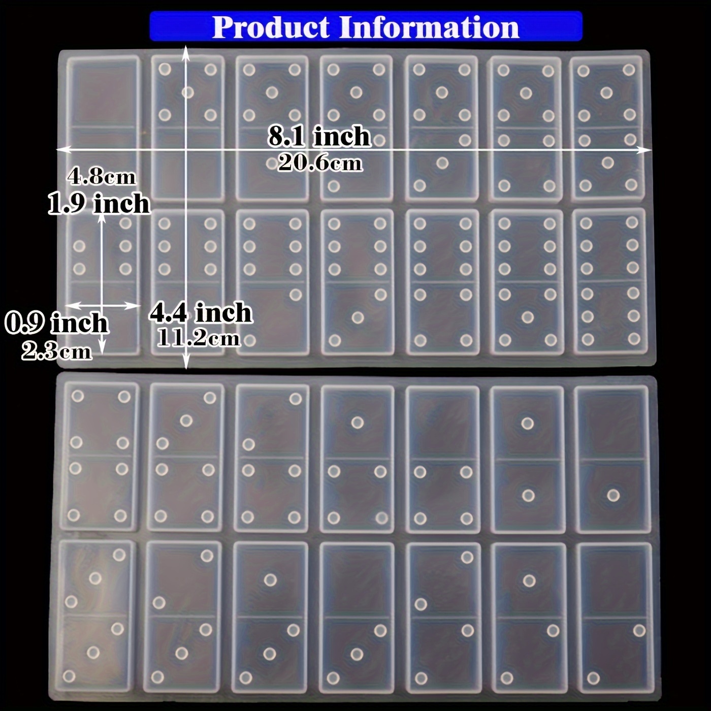 Complete 28-Cavity Domino Mold Set 4