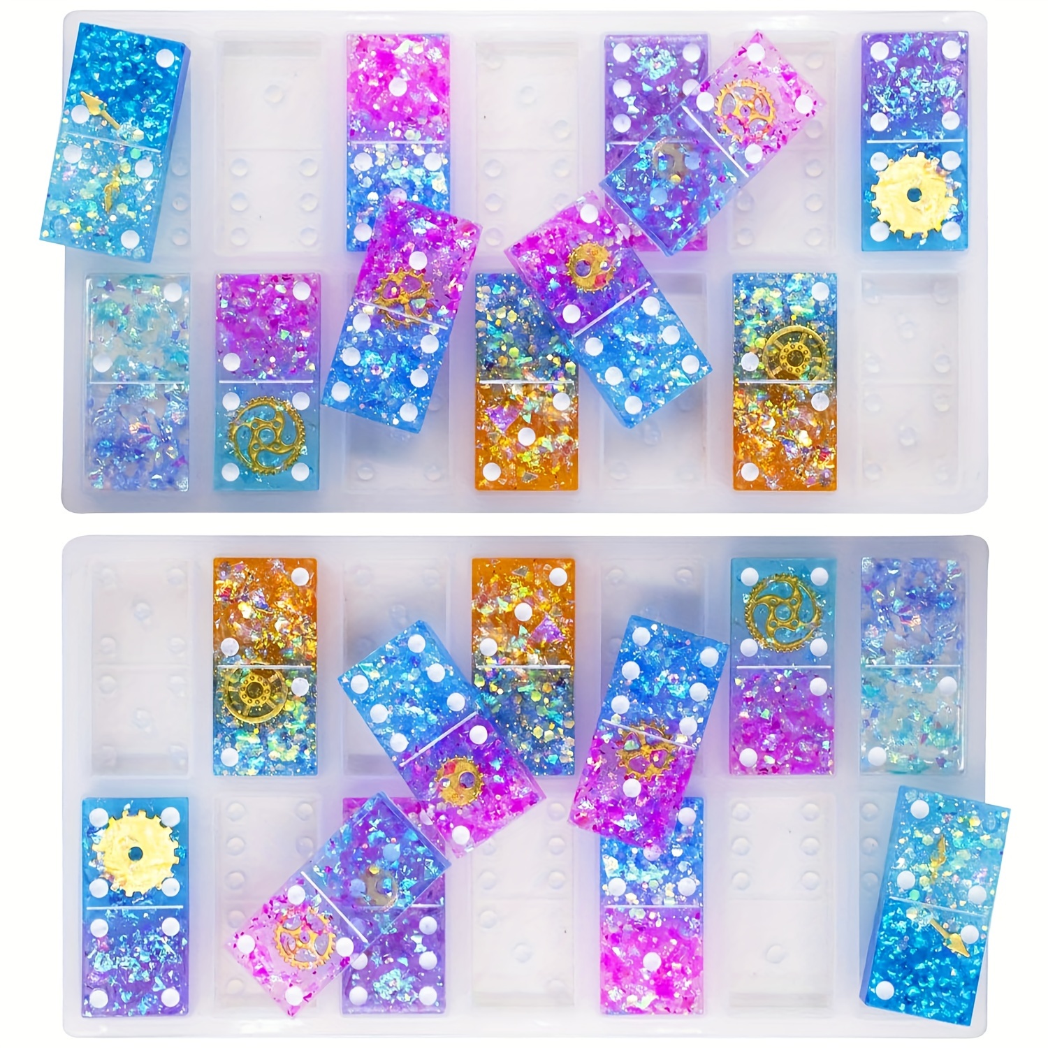 Complete 28-Cavity Domino Mold Set 8