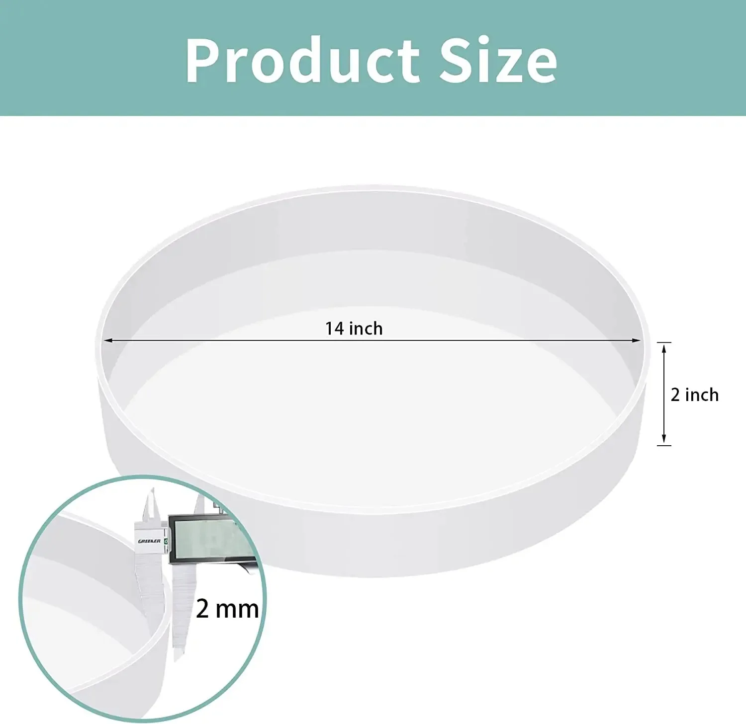 Deep Round Resin Table Mold, 14 Inch 2