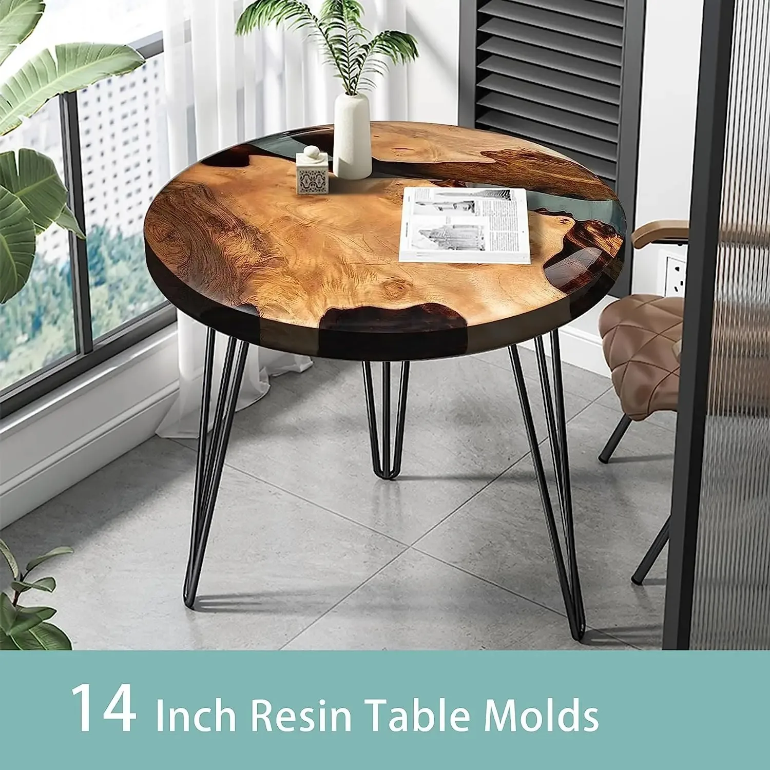 Deep Round Resin Table Mold, 14 Inch 3