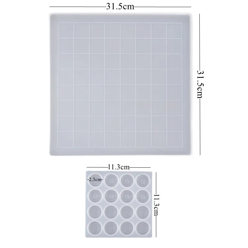 Molde tablero de damas XL, 17 piezas