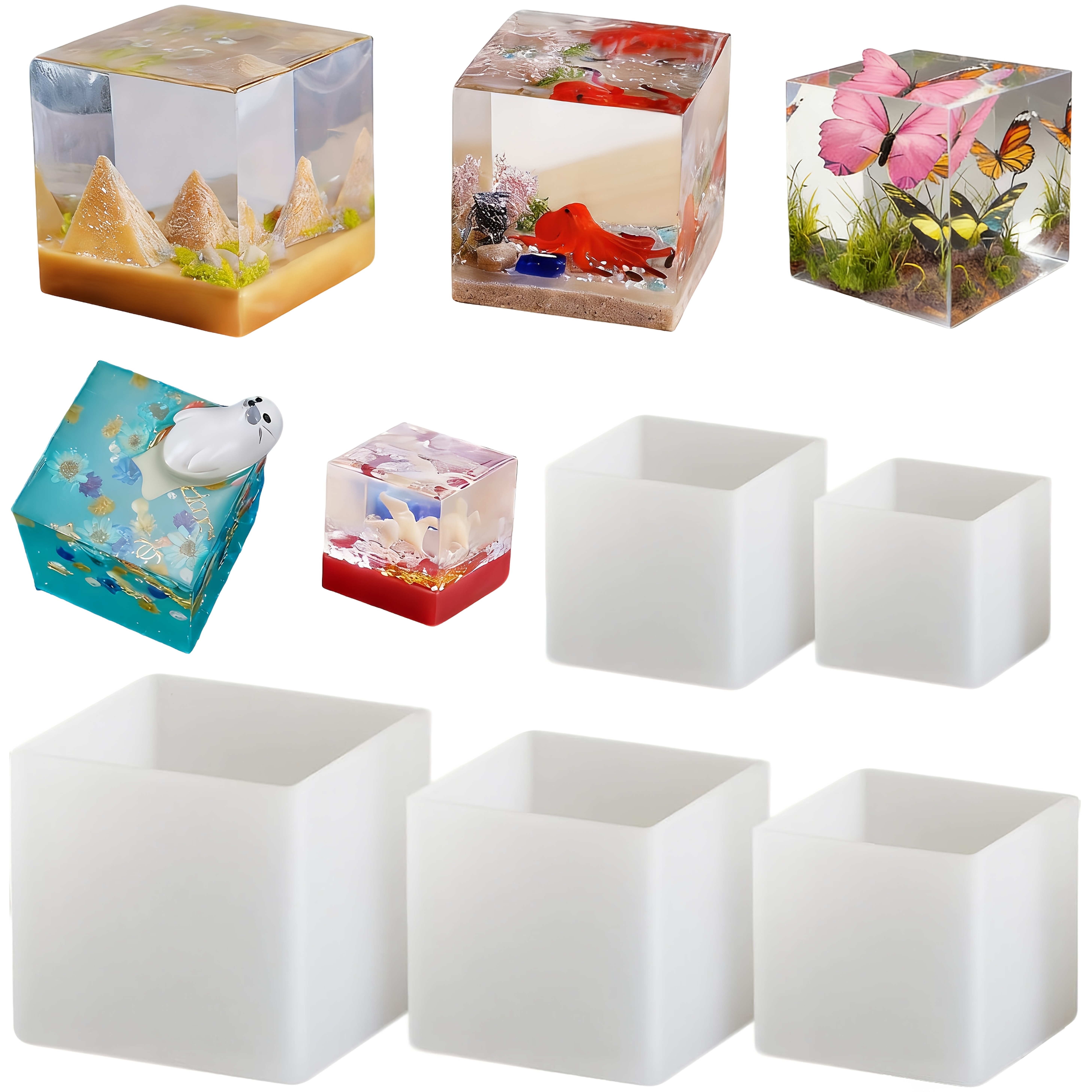Five-Piece Deep Cube Mold Set