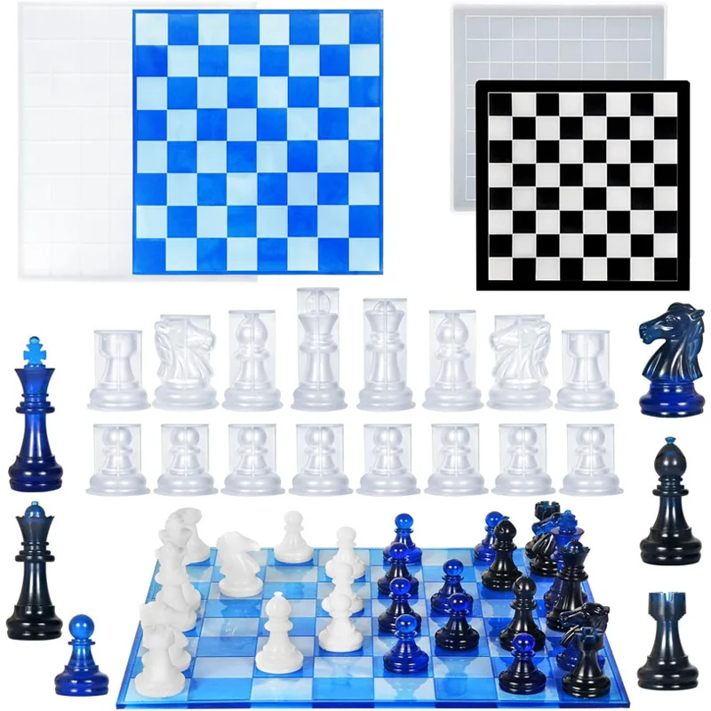 Pack de moldes de ajedrez, 23 piezas