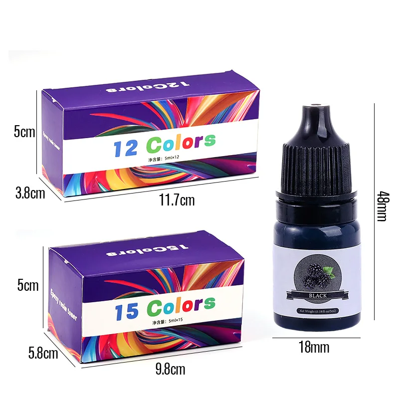 Liquid Resin Dyes, 12-24 Colors 3